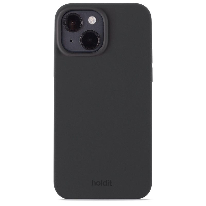 Holdit Silikonskal iPhone 15 Svart - Trendigt skal i färg
