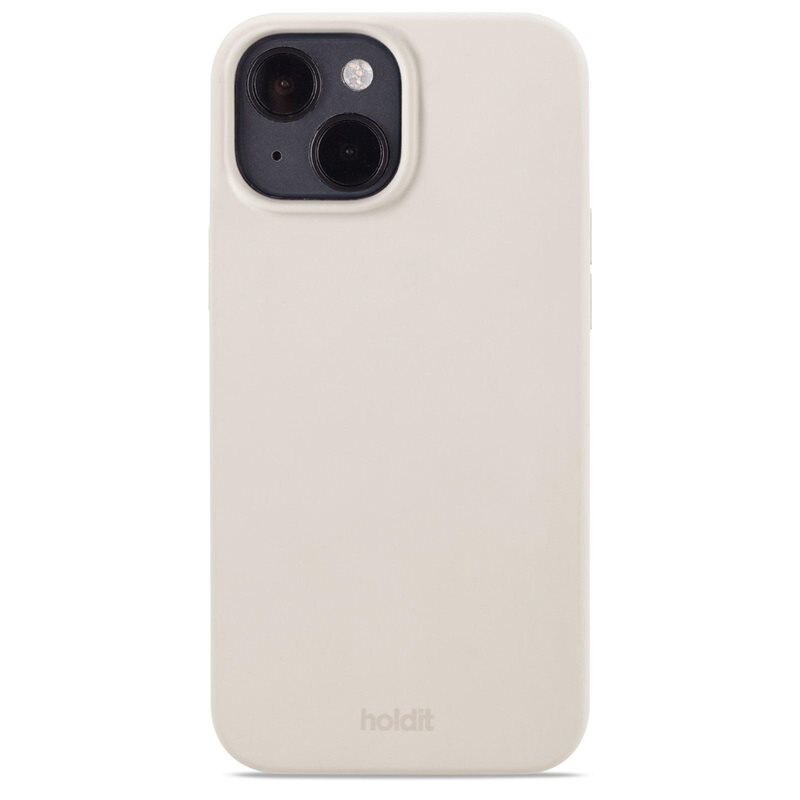 Holdit Silikonskal iPhone 15 Light Beige - Trendigt skal i färg