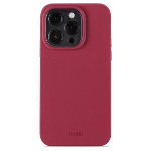 Holdit Silikonskal iPhone 15 Pro Red Velvet - Trendigt skal i färg