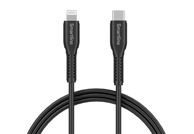 Smartline Strong USB-kabel USB-C - Lightning 2m svart