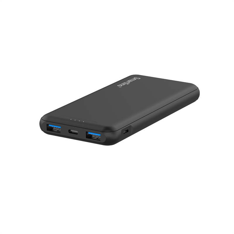 Smartline Powerbank 10000 mAh USB-A + USB-C PD svart