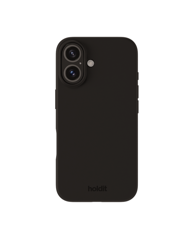 Holdit Silikonskal iPhone 16 Black - Trendigt skal i färg