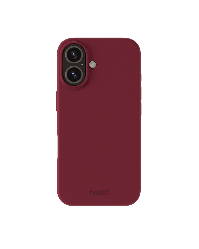 Holdit Silikonskal iPhone 16 Red Velvet - Trendigt skal i färg