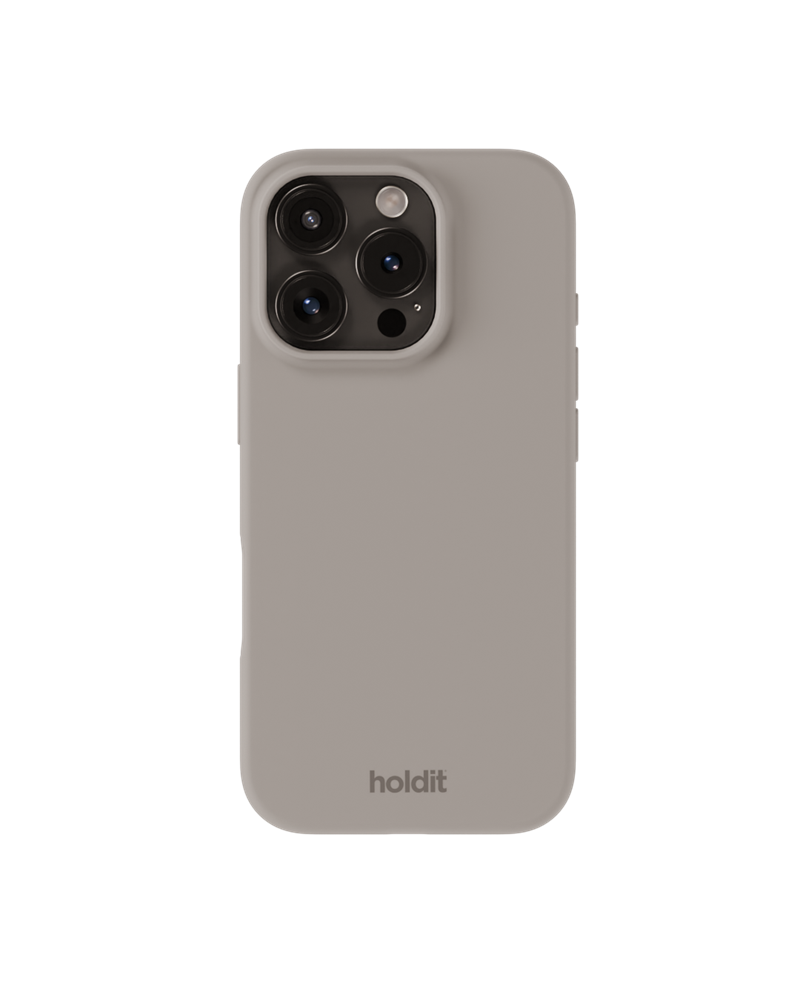 Holdit Silikonskal iPhone 16 Pro Taupe - Trendigt skal i färg