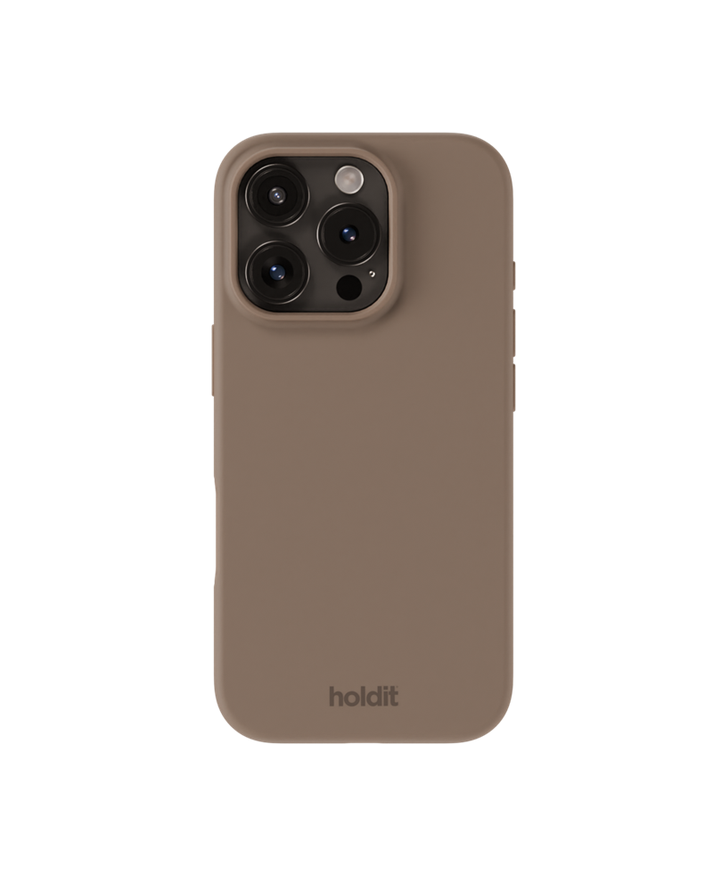Holdit Silikonskal iPhone 16 Pro Mocha Brown - Trendigt skal i färg