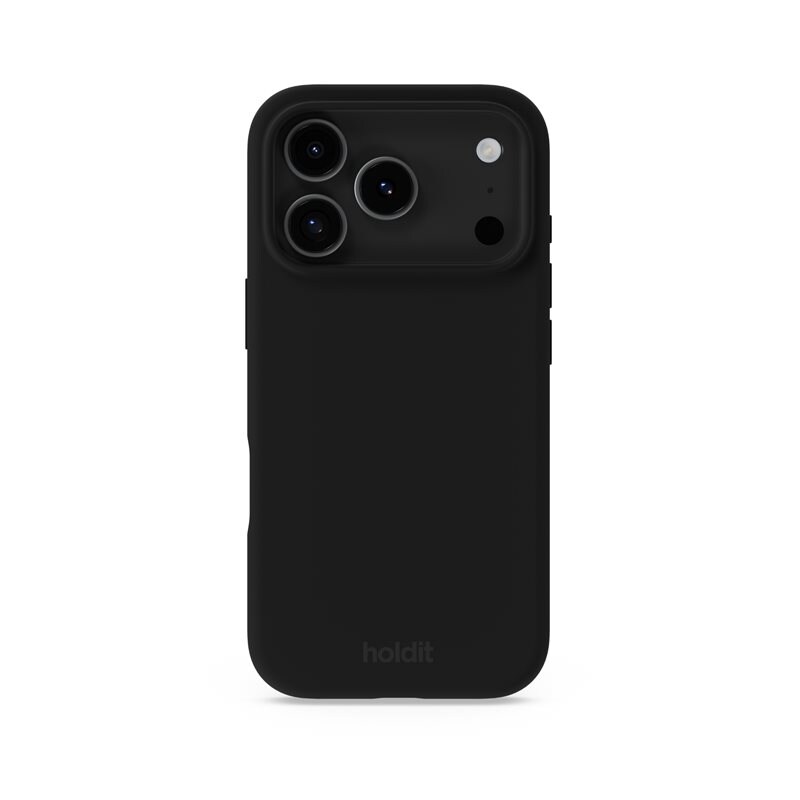 Holdit Silikonskal iPhone 17 Pro Black - Trendigt skal i färg