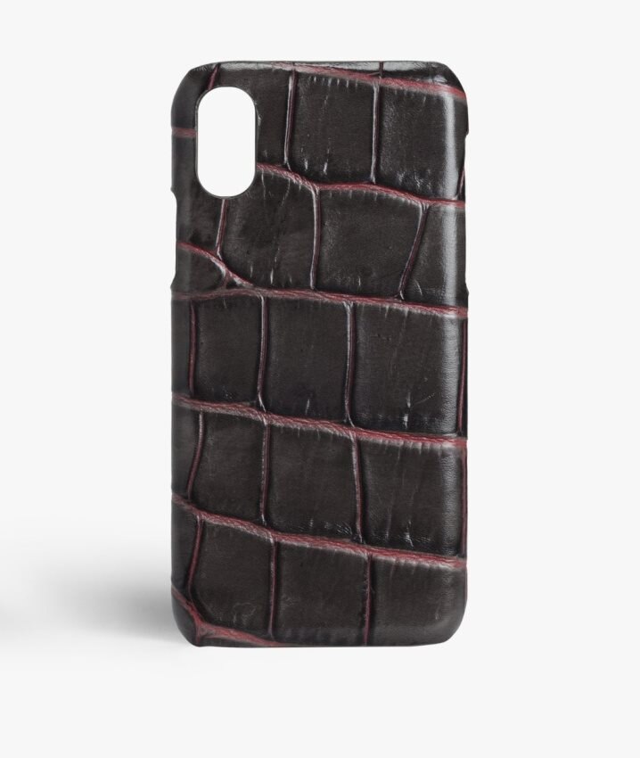 The Case Factory Skal iPhone Xr Croco Taupe/Pink