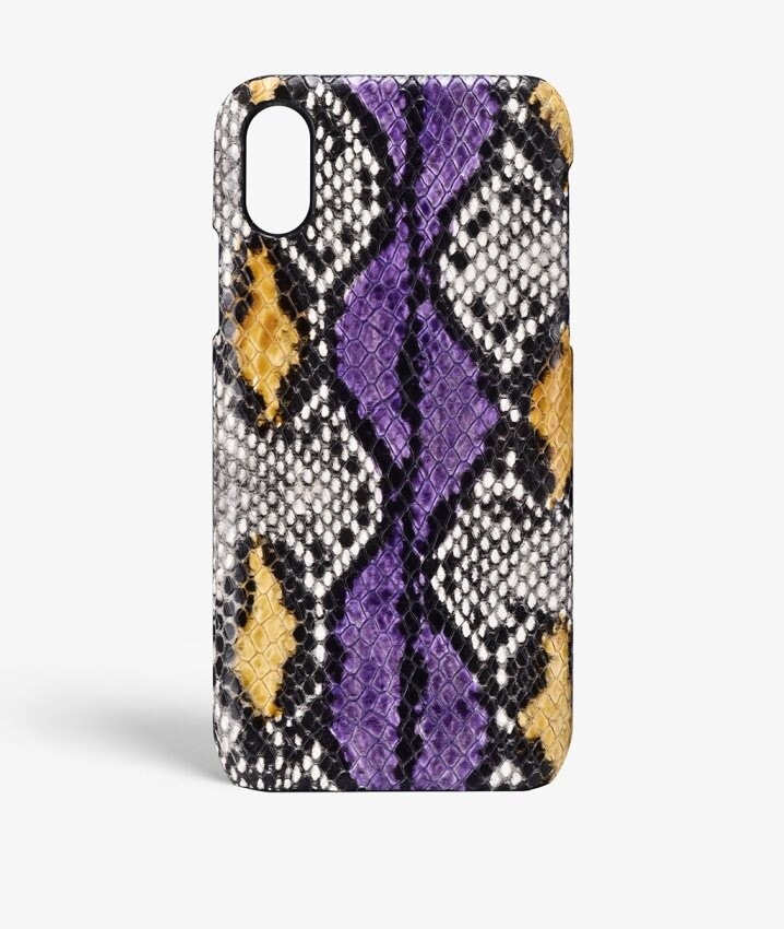 The Case Factory Skal iPhone Xs Max Snake Lila/Ocra
