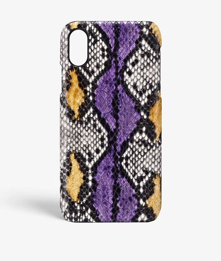 The Case Factory Skal iPhone X/XS Snake Lila/Ocra