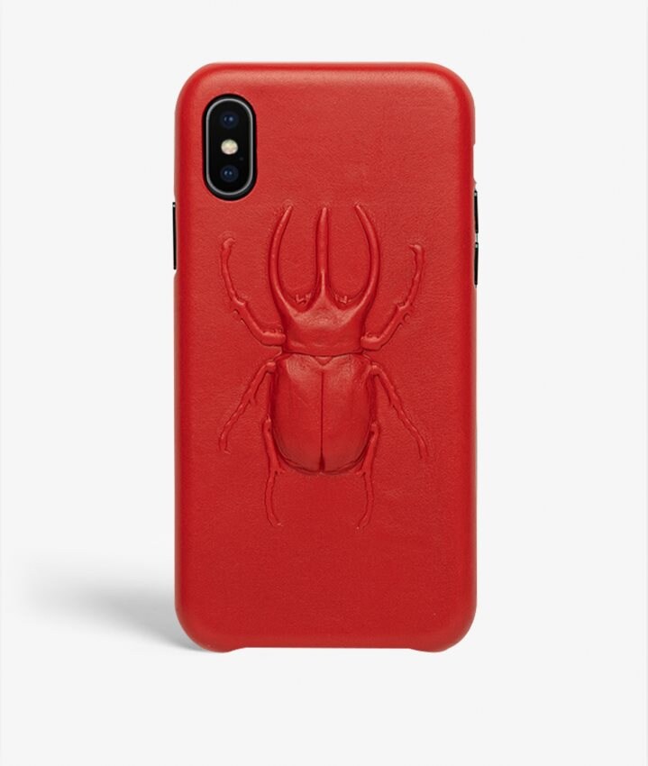 The Case Factory Skal iPhone Xs Max Beetle Calf Red