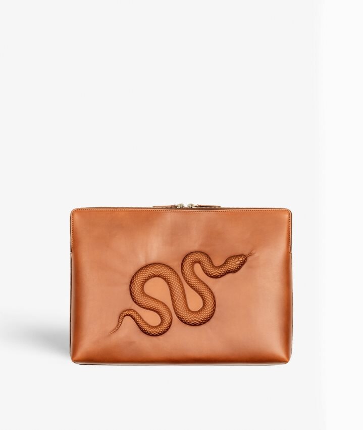 The Case Factory Datorväska 15" Snake Vegetable Brun