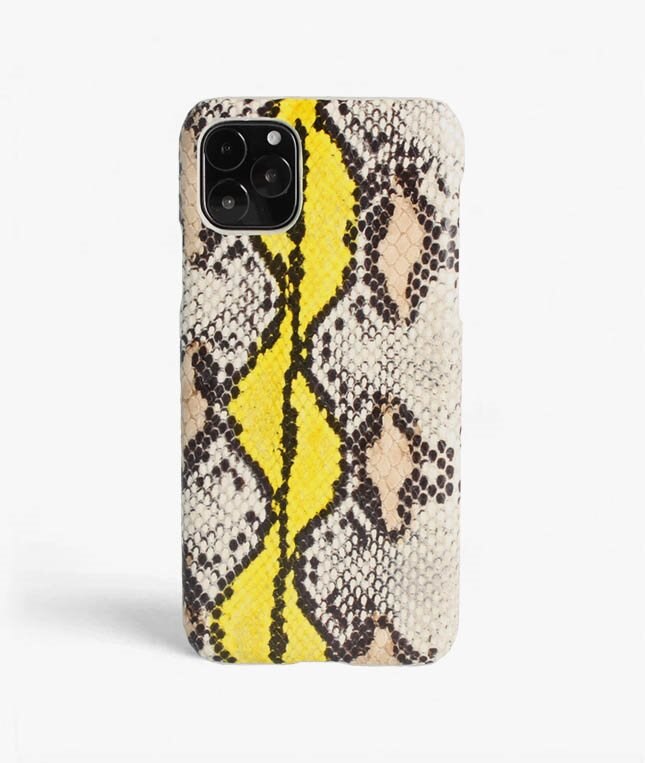 The Case Factory Skal iPhone 11 Pro Max Snake Yellow/Beige