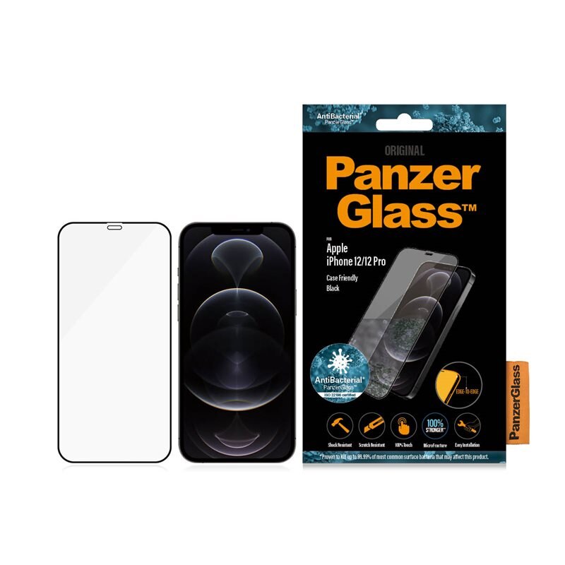 PanzerGlass iPhone 12/12 Pro Skärmskydd Edge-to-Edge