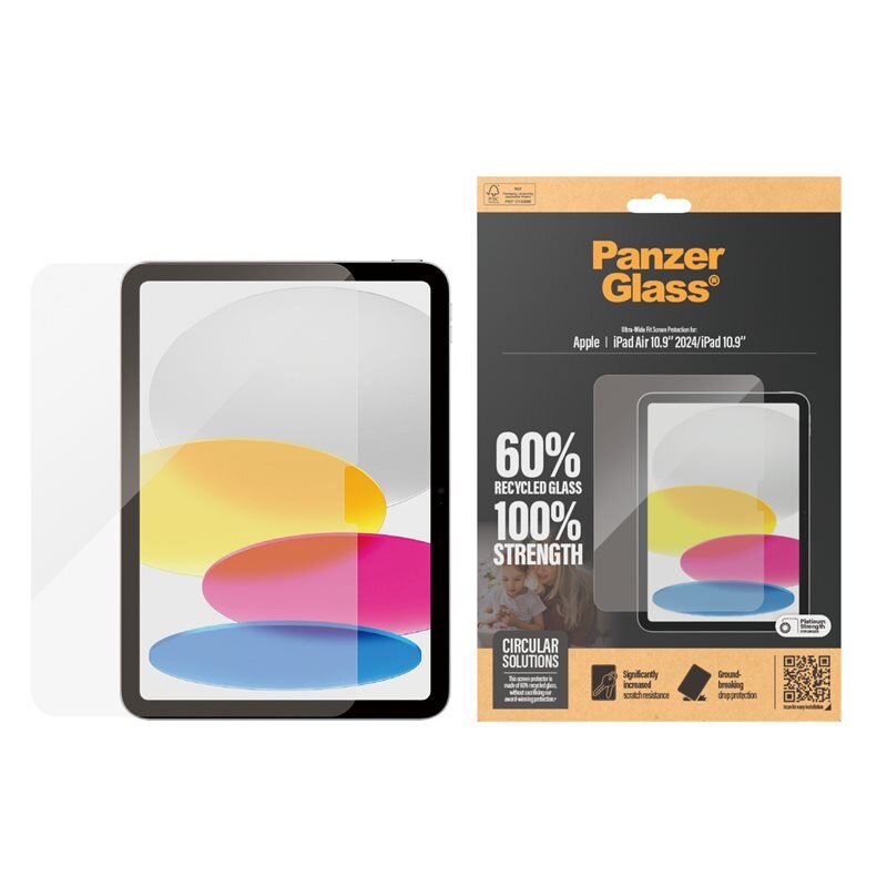 PanzerGlass iPad Air 11 6th Gen (2024) Screen Protector Ultra Wide Fit - Skärmskydd i härdat glas