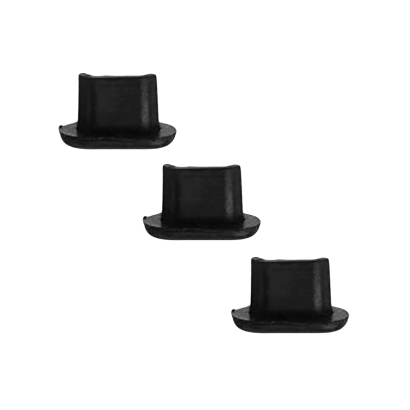 3-pack Dammplugg Silikon iPhone/AirPods Lightning svart