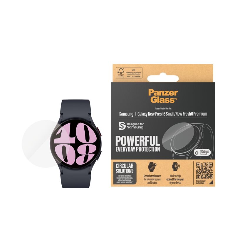 PanzerGlass Samsung Galaxy Watch 6 40mm Screen Protector Ultra Wide Fit - Skärmskydd i härdat glas