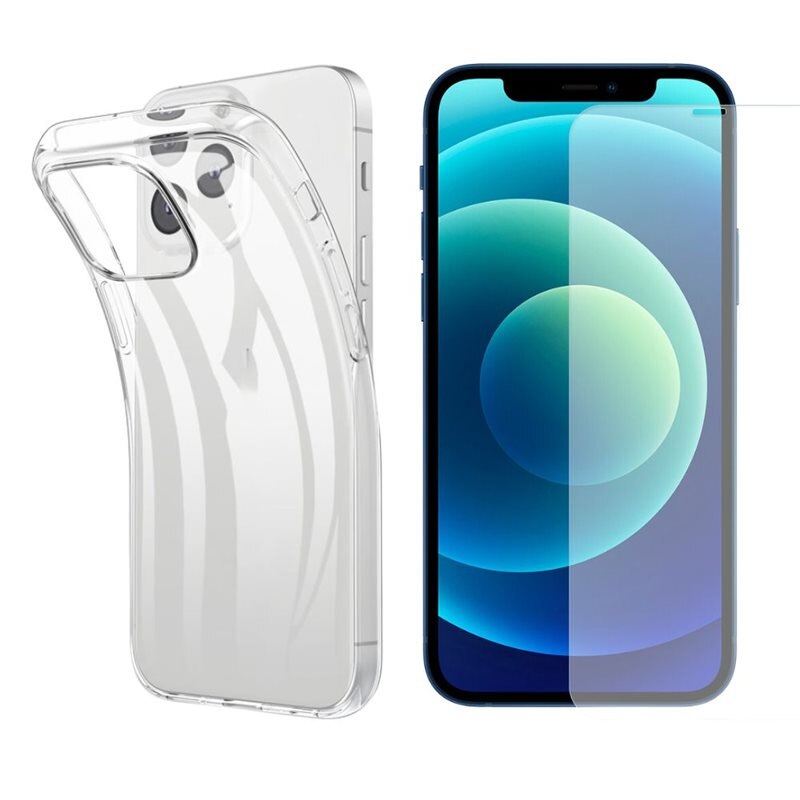iPhone 14 Pro Kit med Skal och Skärmskydd - Glasskärmskydd och enkelt skal bundle