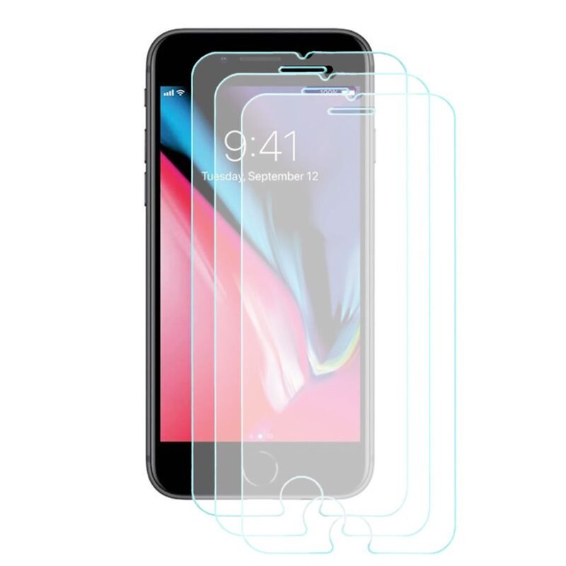 Kit iPhone SE (2020) 3-pack Härdat Glas 0.3mm Skärmskydd - Storpack skärmskydd glas