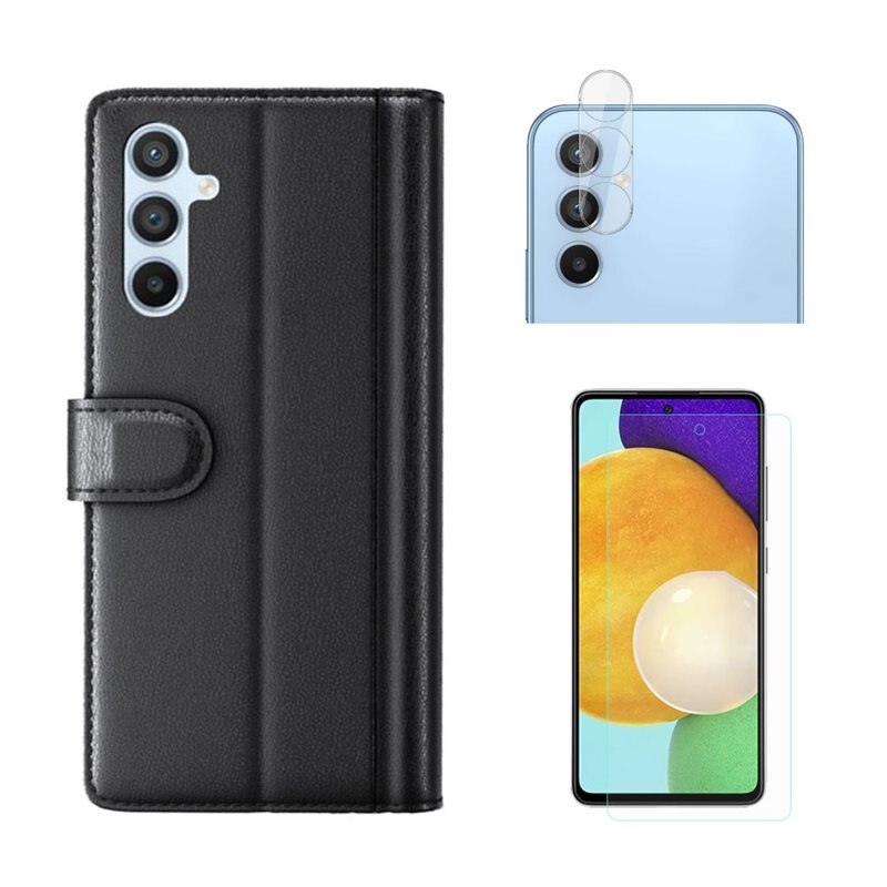 Samsung Galaxy A54 Kit med Fodral, Skärmskydd och Linsskydd - Bundle med ett heltäckande skydd