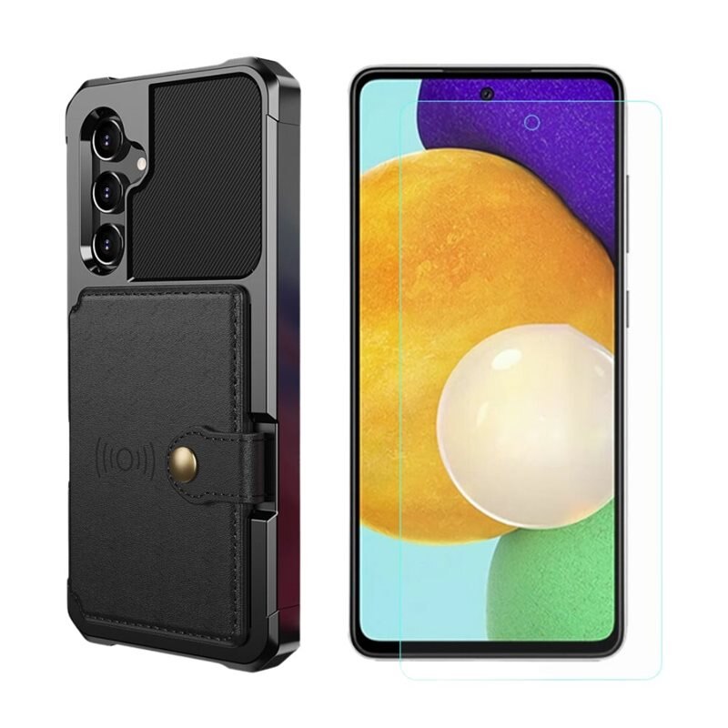 Samsung Galaxy A54 Kit med Tough Multi-slot Skal och Skärmskydd - Mobilskal med korthållare - Skydda skärmen