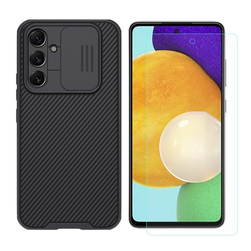 Samsung Galaxy A54 Kit med CamShield Skal och Skärmskydd - Bundle - Mobilskal med inbyggt kameraskydd