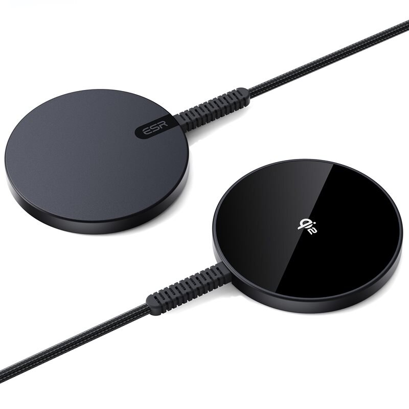 ESR HaloLock Mini Qi2 MagSafe Magnetic Trådlös Charger svart - MagSafe-laddare