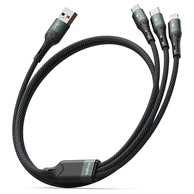 Ringke 3-in-1 Fast Charging Multi Kabel svart