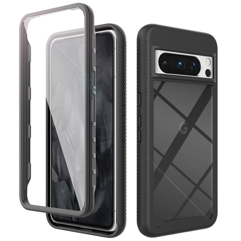 Full Protection Case Google Pixel 8 Pro Svart - Heltäckande skal med integrerat skärmskydd