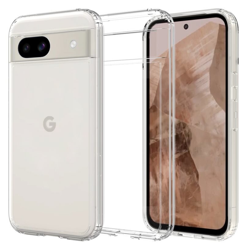 Mobique Hybridskal Google Pixel 8a Genomskinlig - Stöttåligt mobilskal
