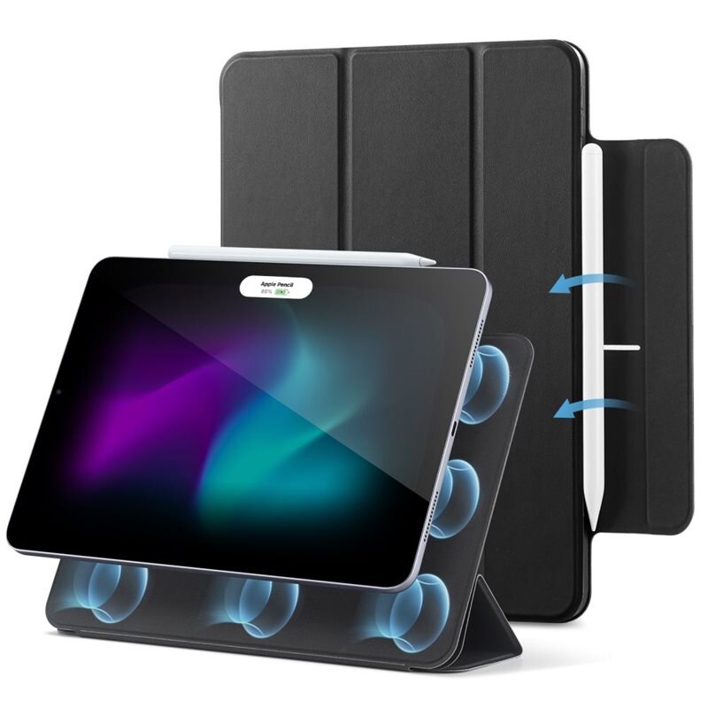 ESR Rebound Magnetic Case iPad Pro 11 5th Gen (2024) Black - Magnetiskt - Skyddande fodral