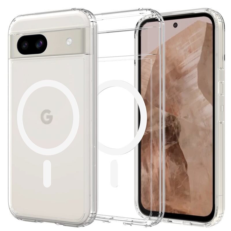 Mobique Hybridskal MagSafe Google Pixel 8a Genomskinlig