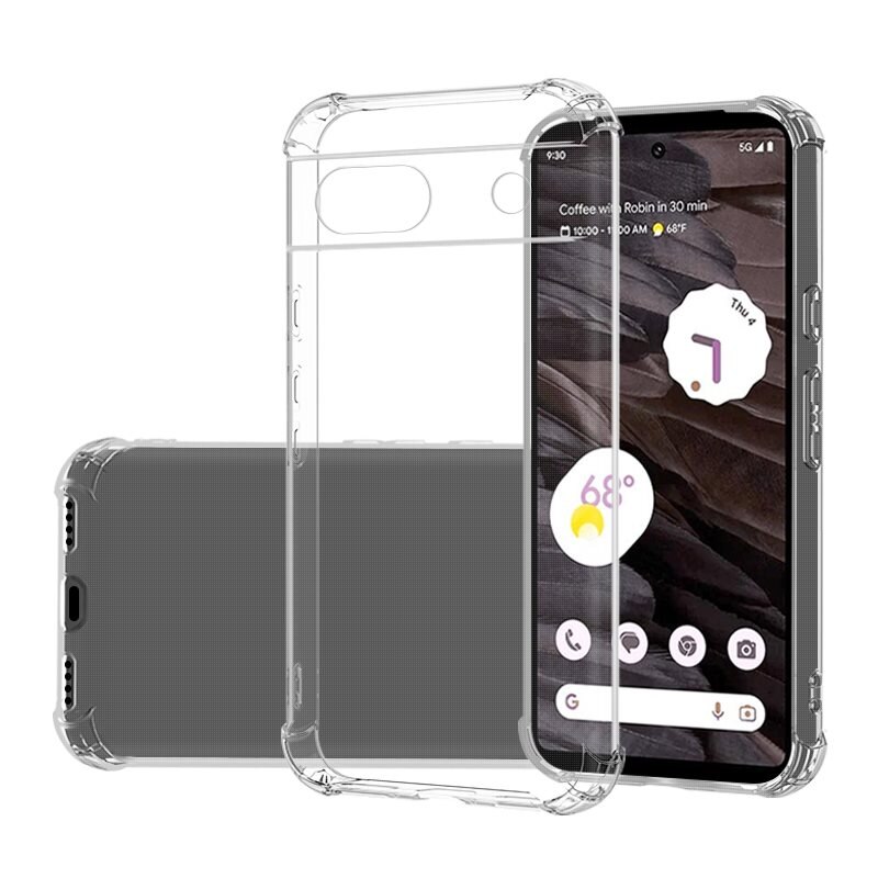 tectTech TPU Case Extra Google Pixel 8a Clear - Mobilskal med tåligt kantskydd