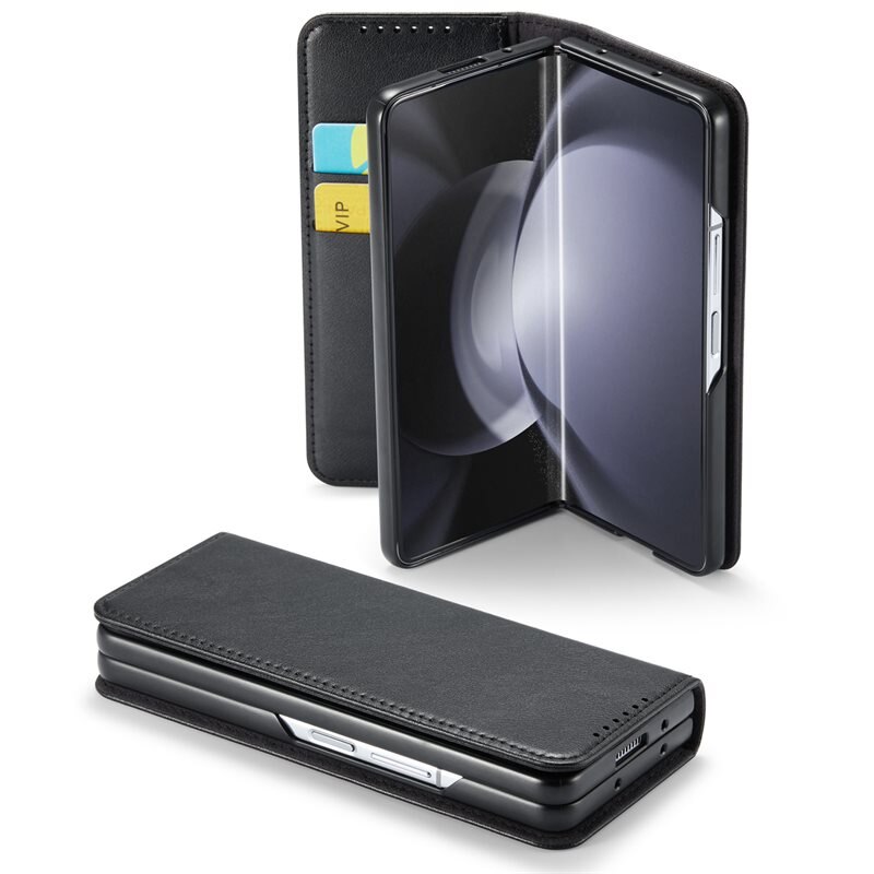 Mobique Äkta Läderfodral Samsung Galaxy Z Fold 6 Svart