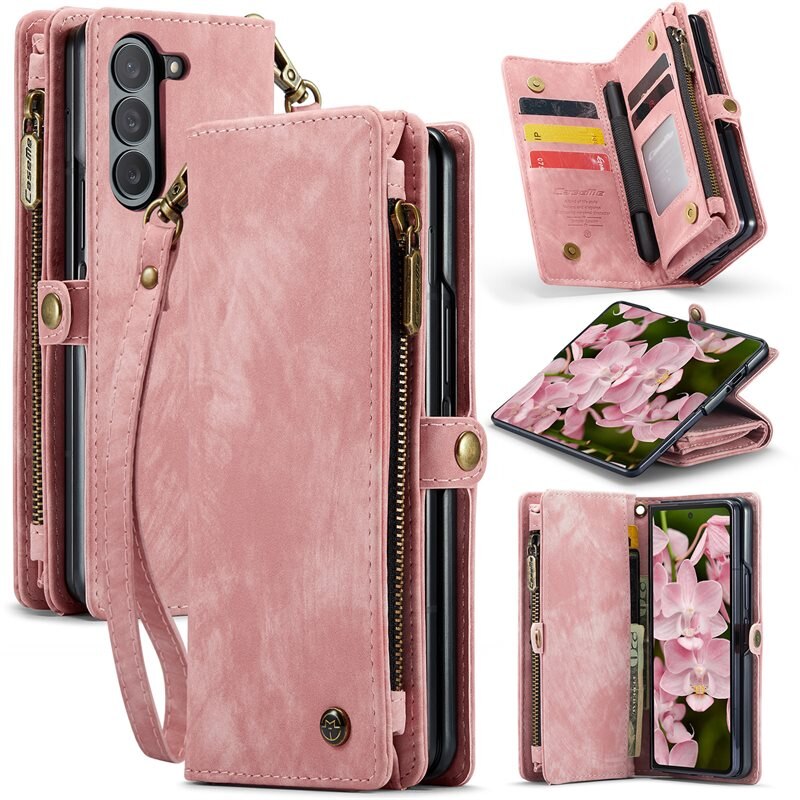 CaseMe Multi-slot Plånboksfodral Samsung Galaxy Z Fold 6 Rosa