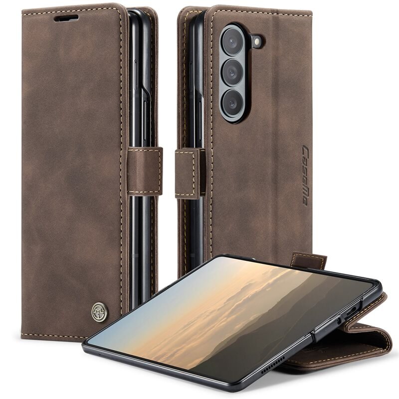 CaseMe Slim Plånboksfodral Samsung Galaxy Z Fold 6 brun
