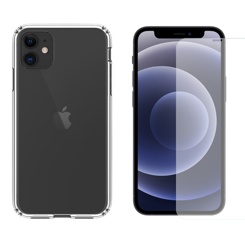 iPhone 11 Kit med Skal och Skärmskydd - Glasskärmskydd och enkelt skal bundle