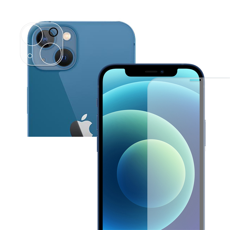 iPhone 14 Kameraskydd och Skärmskydd Härdat Glas - Glasskärmskydd och linsskydd bundle