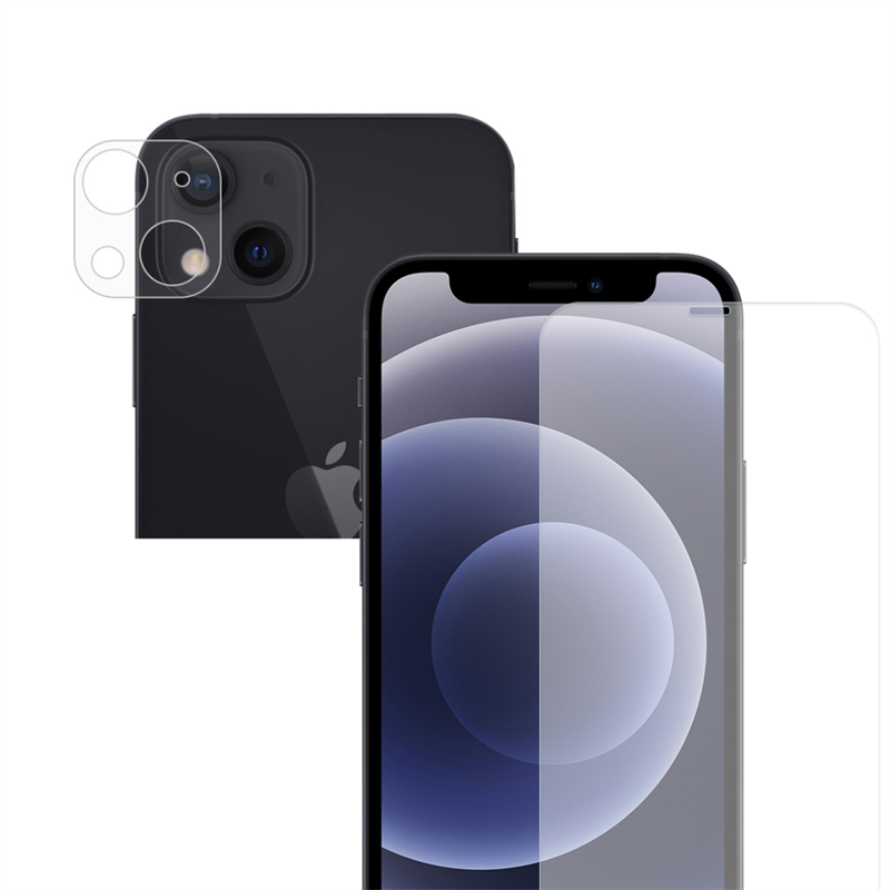 iPhone 13 Kameraskydd och Skärmskydd Härdat Glas - Glasskärmskydd och linsskydd bundle