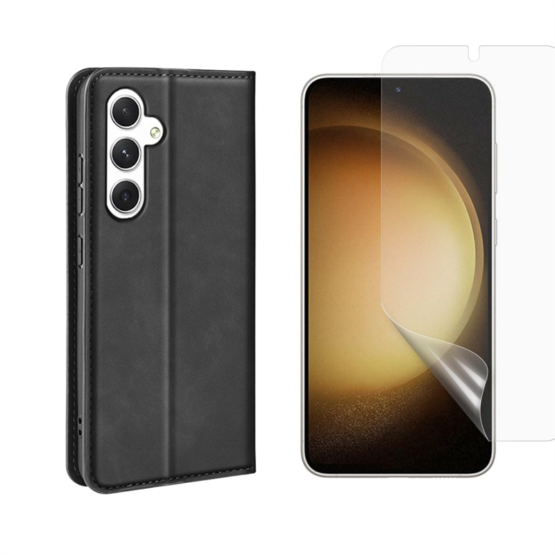 Samsung Galaxy S24 Kit med Tunt fodral och Skärmskydd