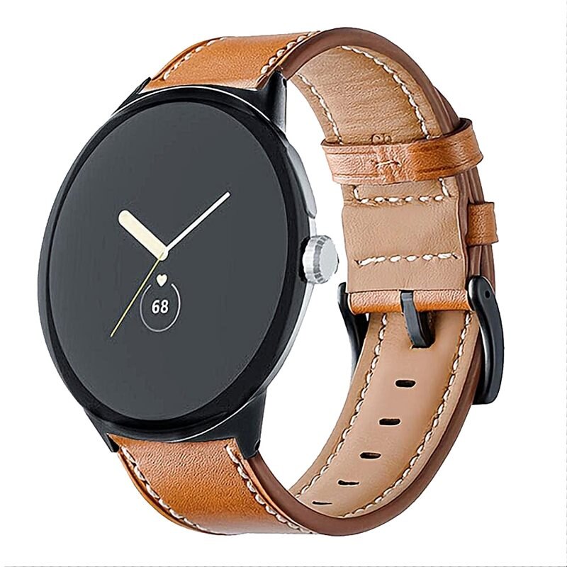 Läderarmband Google Pixel Watch 2 Brun - Snyggt armband i läder
