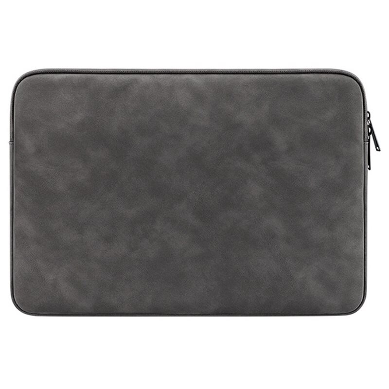 Laptopfodral Läder till 13,3" grå - Datorfodral