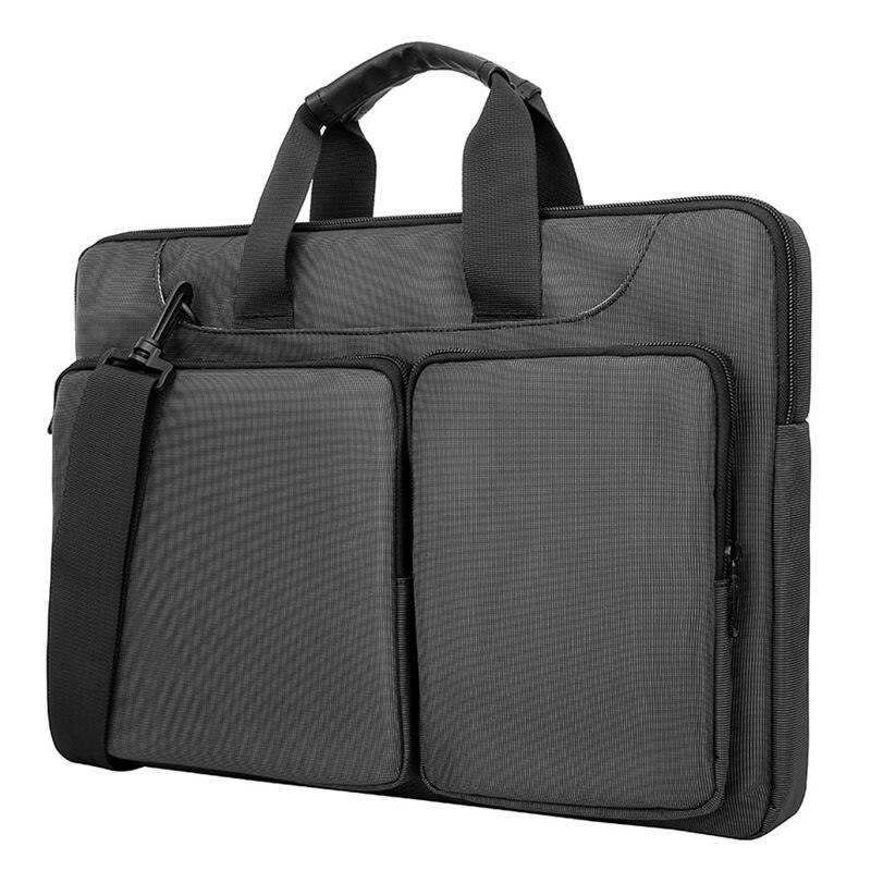 Laptopväska med axelrem & förvaring 13-14" svart - Datorfodral