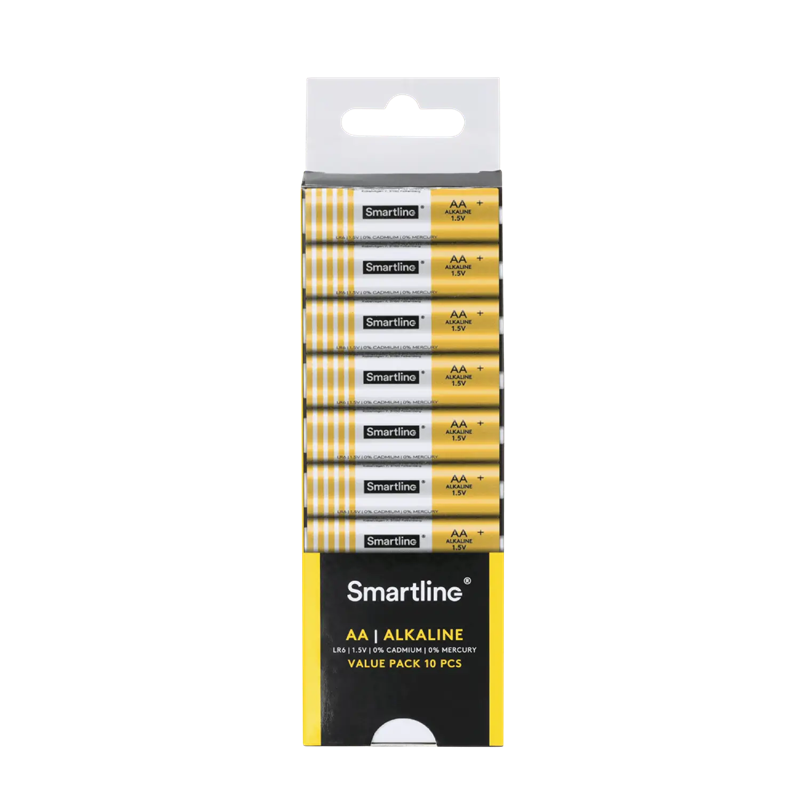 Smartline Alkaline AA-batteri LR6 (10-pack)