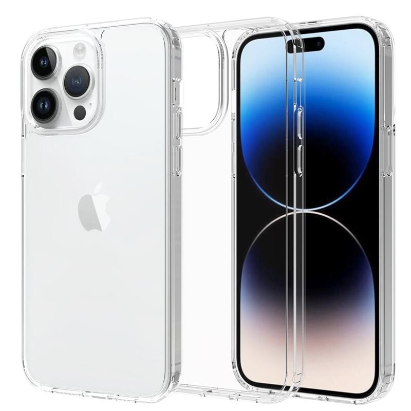 Mobique Hybridskal iPhone 14 Pro Max Genomskinlig - Stöttåligt mobilskal