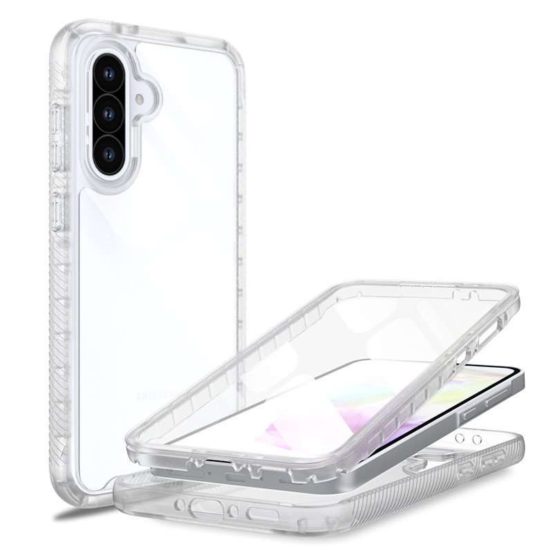 Mobique Full Protection Case Samsung Galaxy A56 Genomskinlig - Heltäckande skal med integrerat skärmskydd