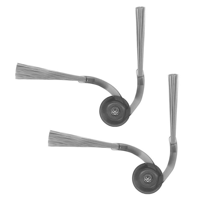 2-pack Sidoborstar - passar till Roborock Qrevo Curve Svart