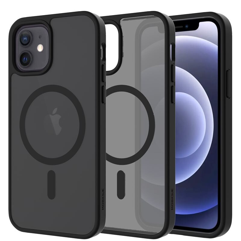 Mobique Magnetic Hybrid Skal iPhone 12/iPhone 12 Pro Frosted Black