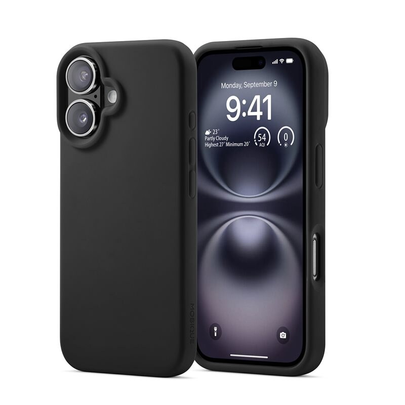 Mobique Magnetic Silikonskal iPhone 16 Svart