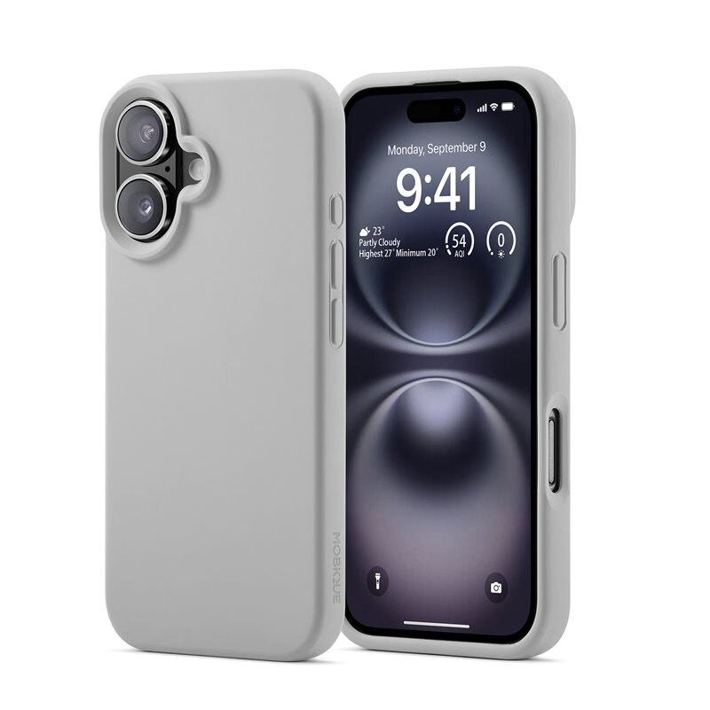 Mobique Magnetic Silikonskal iPhone 16 Grå