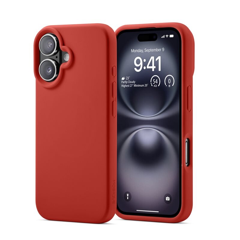 Mobique Magnetic Silikonskal iPhone 16 Lava Red